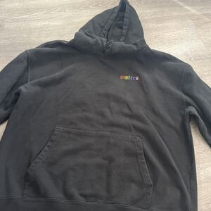 Sisters Apparel James Charles Black Pullover Gothic Logo Hoodie Merch XXL Y2K